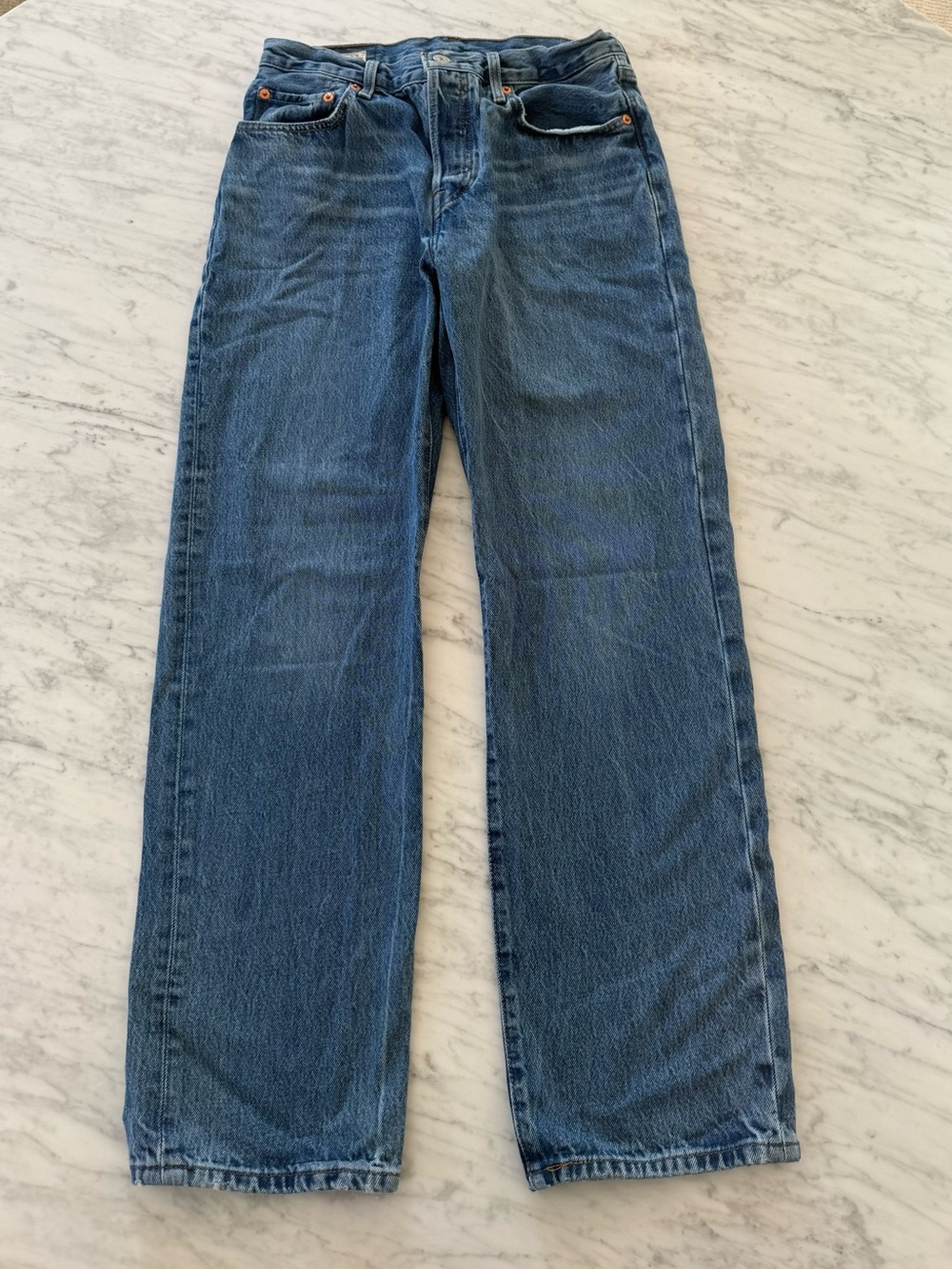 Levi’s 501 90s Straight Leg Jeans Medium Blue Wash 27 x 30